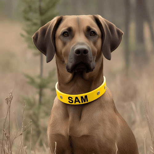 collier chien chasse gravé personnalisation