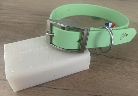 entretien collier biothane vert