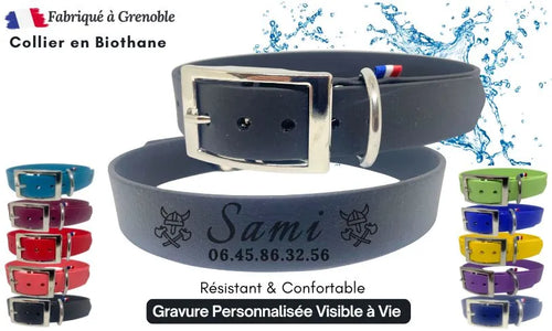 collier-chien-personnalise-noir-biothane