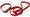 collier et laisse en biothane rouge