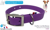 collier sur mesure chien violet biothane bordeaux tdog